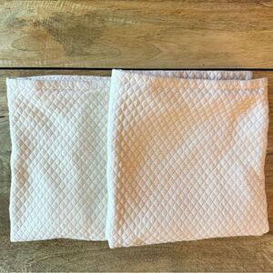 Ballard Designs Set of 2 Signature Diamond Matelasse King Shams Cream Ivory
